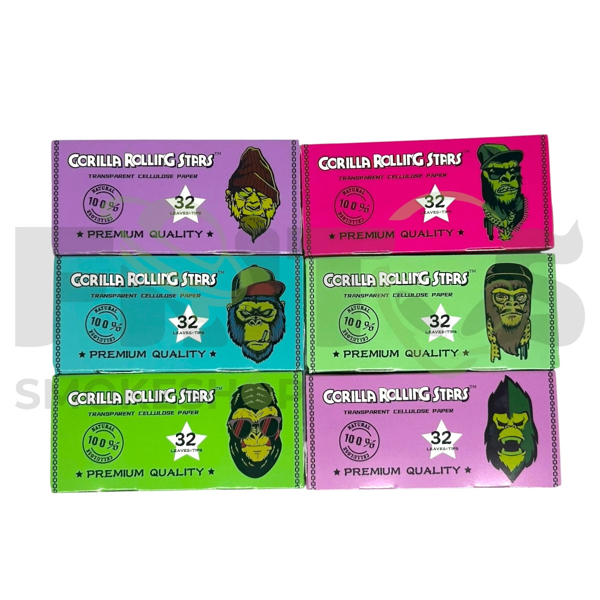 Sábanas Celulosa Gorilla Rolling Stars 1-1/4 + filtros
