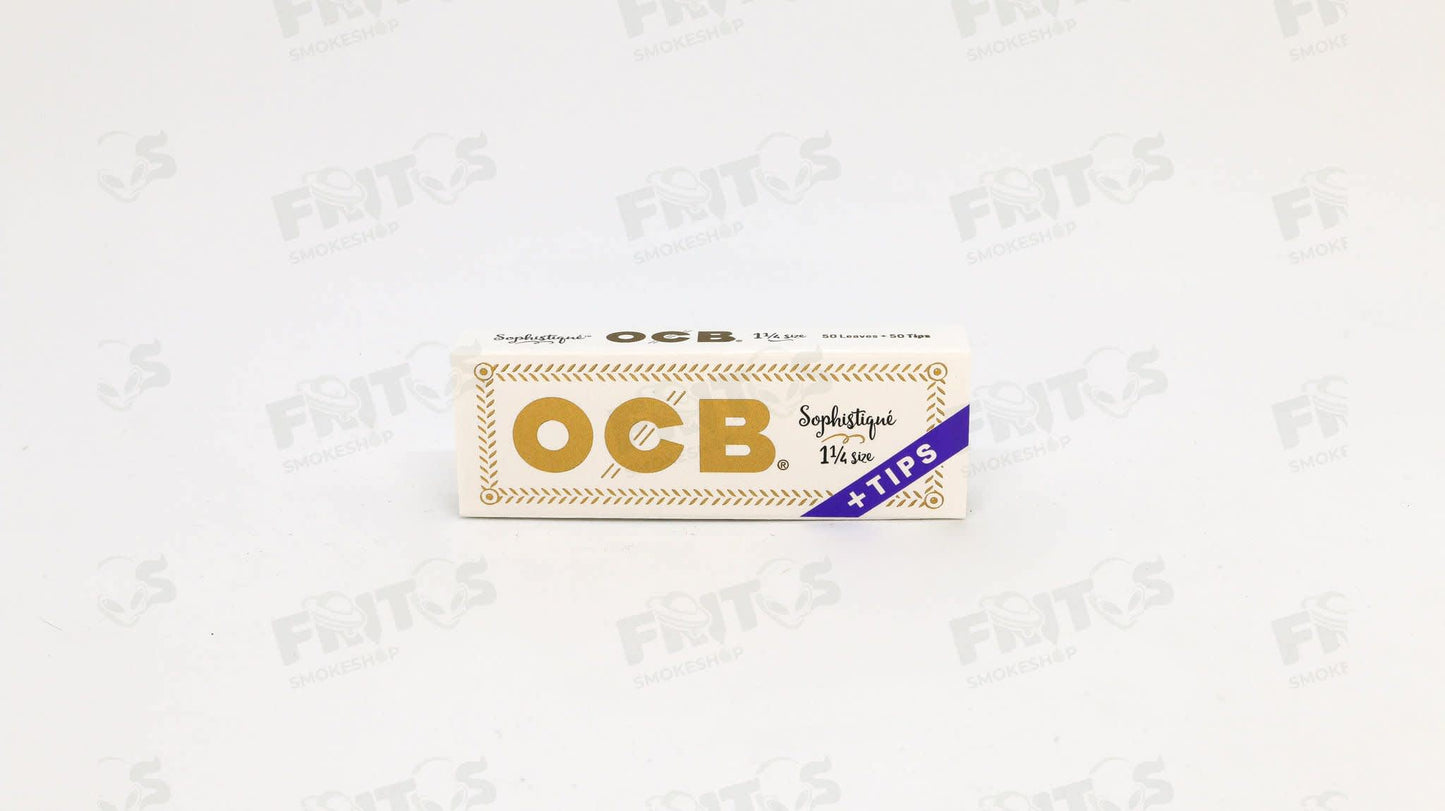 OCB Sophistiqué Blancas 1¼ 50 hojas + Filtros - Fritos Club Smoke Shop