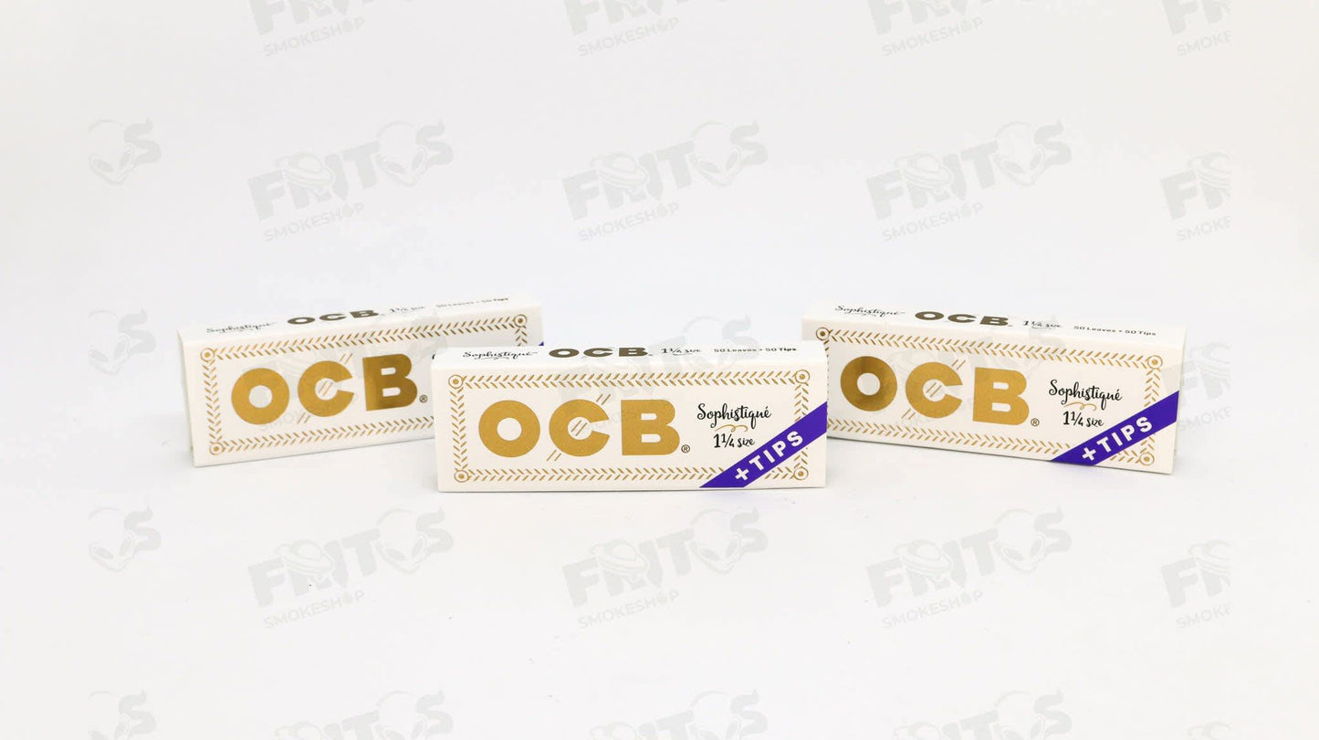 OCB Sophistiqué Blancas 1¼ 50 hojas + Filtros - Fritos Club Smoke Shop