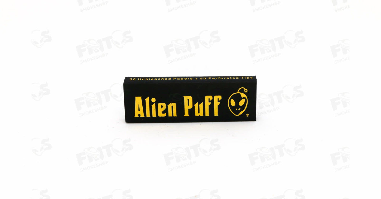 Sabanas Alien Puff Black 1¼ 50 hojas + Filtros - Fritos Club Smoke Shop