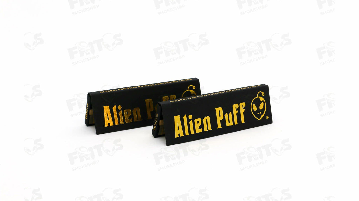Sabanas Alien Puff Black Organic 1¼ 50 hojas - Fritos Club Smoke Shop