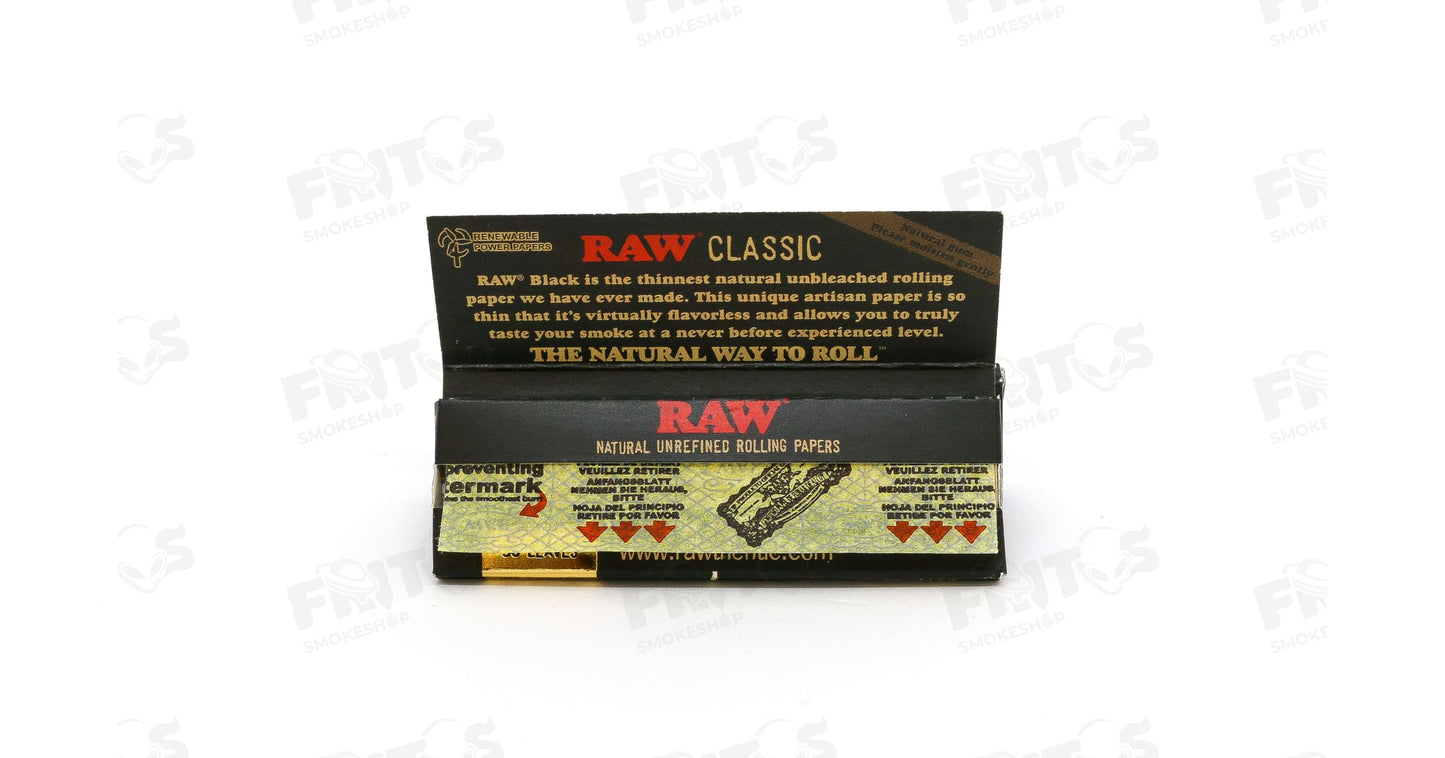 RAW Black 1¼ 50 hojas - Fritos Club Smoke Shop