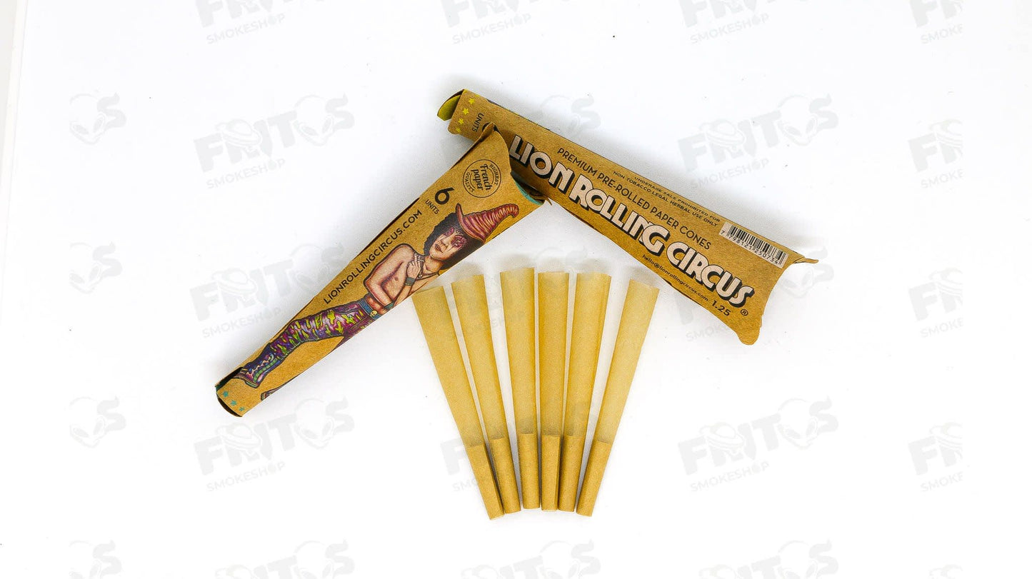 Conos Lion Rolling Circus Cafés King Size c/6 pzas - Fritos Club Smoke Shop