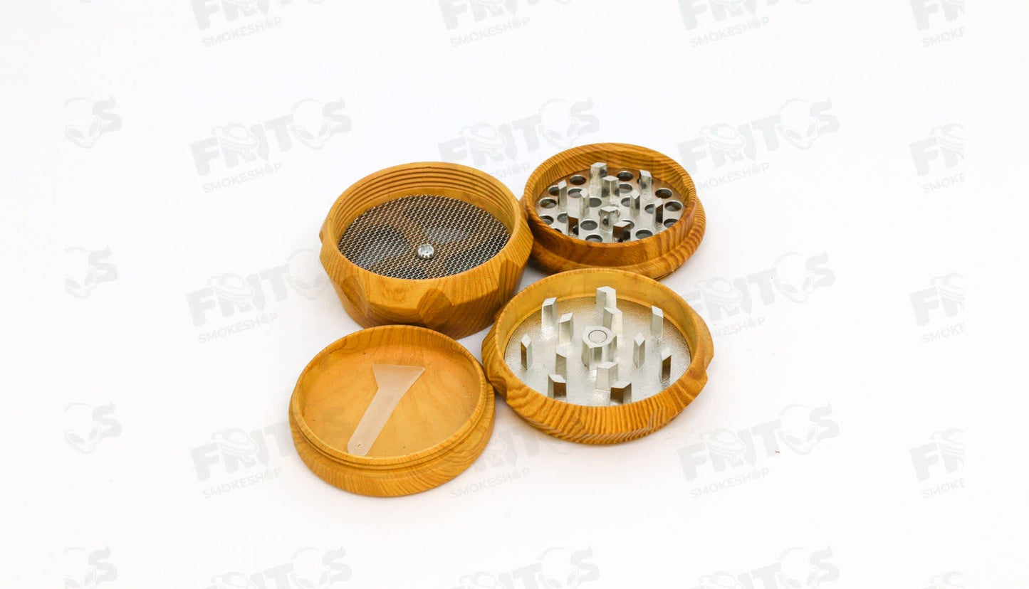 Grinder Bamboo 3 Niveles - Fritos Club Smoke Shop