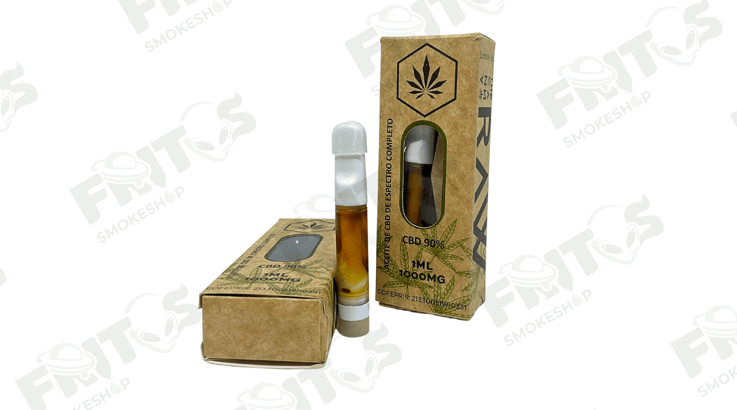 Cartucho para vapeador de extracto de CBD 1000 mg Canna Raw - Fritos Club Smoke Shop