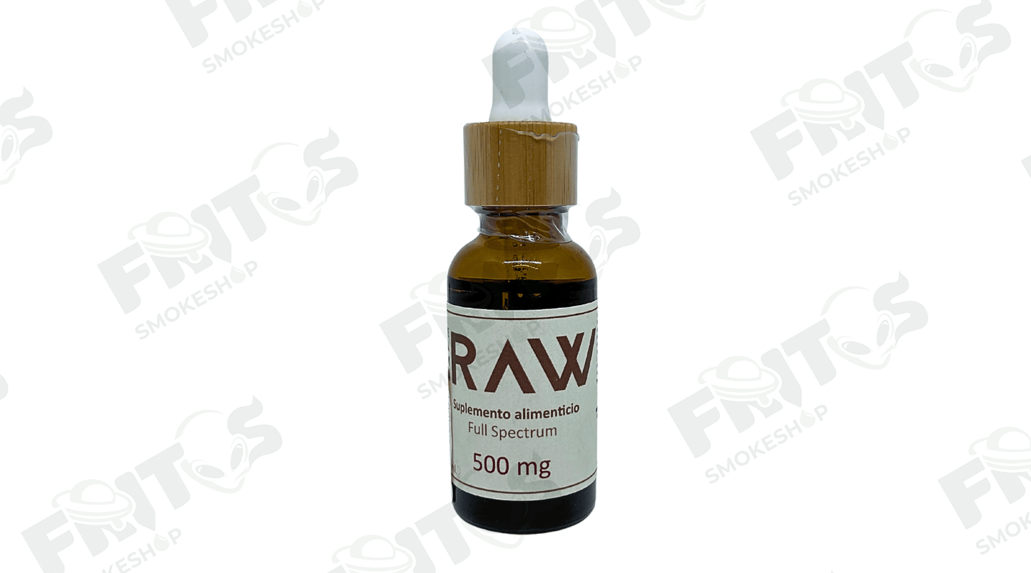 Gotero de CBD Full Spectrum 500 mg Canna Raw - Fritos Club Smoke Shop