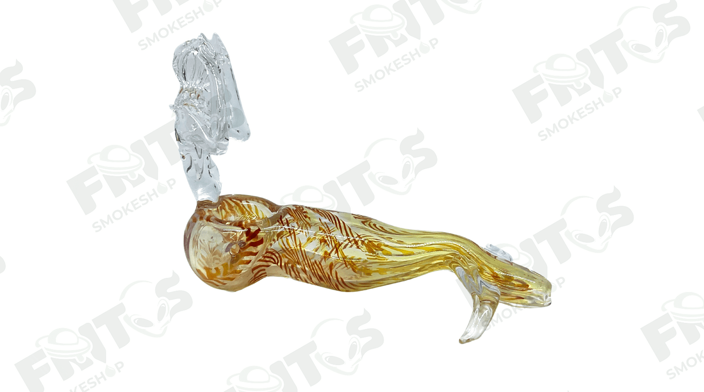 Pipa de vidrio artesana Sirena - Fritos Club Smoke Shop
