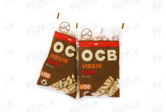 Filtros Algodón OCB Virgin Slim 150 pz