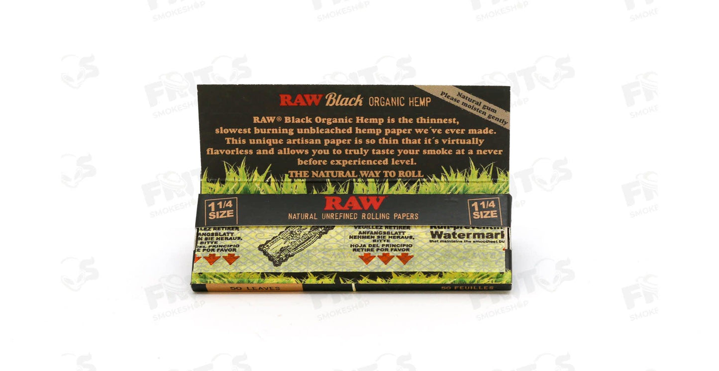 RAW Black Organic 1¼ 50 hojas