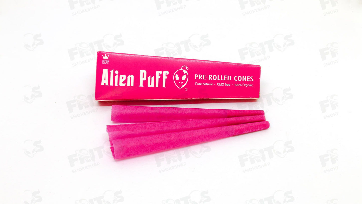 Conos Alien Puff Rosas King Size c/3 pzas